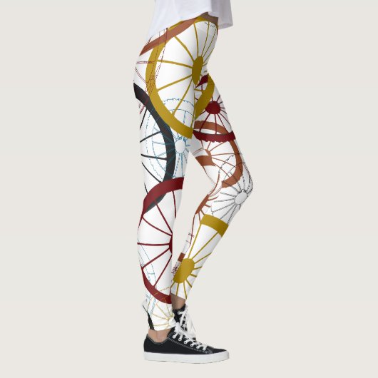 Farbenfrohe Fahrradräder Leggings (Rechts)