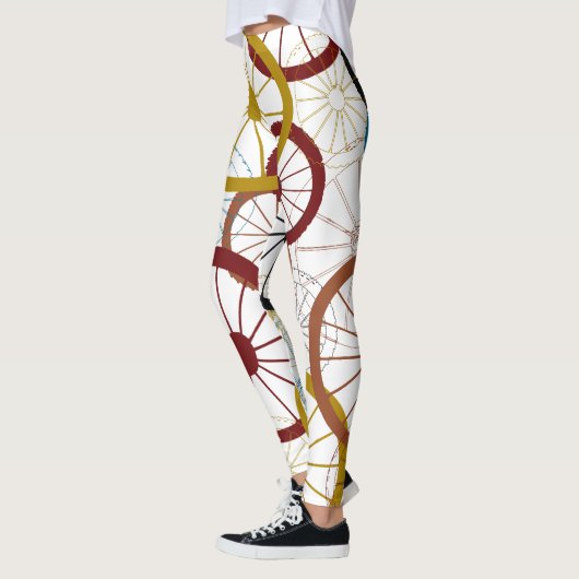 Farbenfrohe Fahrradräder Leggings (Links)
