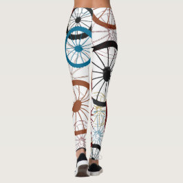 Farbenfrohe Fahrradräder Leggings