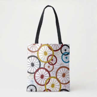Farbenfrohe Fahrradräder Tasche