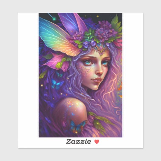 Farbenfrohe Faible Fantasy Art Sticker (Blatt)