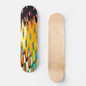 Farbenfrohe Faint Globe Skateboard (Vorderseite)