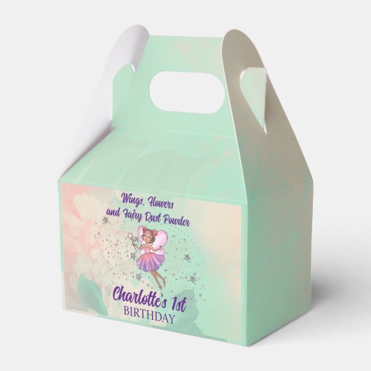 Farbenfrohe Fairy Birthday Geschenkschachtel (Vorderseite)