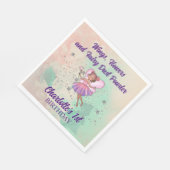 Farbenfrohe Fairy Birthday Serviette (Ecke)