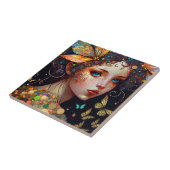 Farbenfrohe Fairy Butterfells Fantasy Art Fliese (Seite)