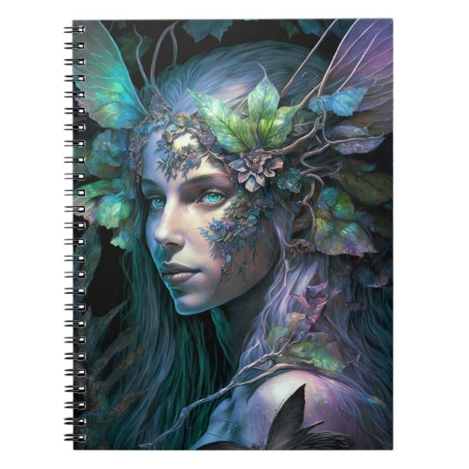 Farbenfrohe Fairy Fantasy Art Notebook Notizblock (Vorderseite)