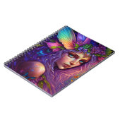 Farbenfrohe Fairy Fantasy Art Notebook Notizblock (Linke Seite)