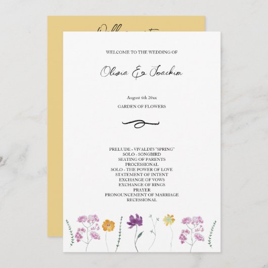 Farbenfrohe Fairy Garden Wasserfarbe Handgemalt Programm (Vorne/Hinten)