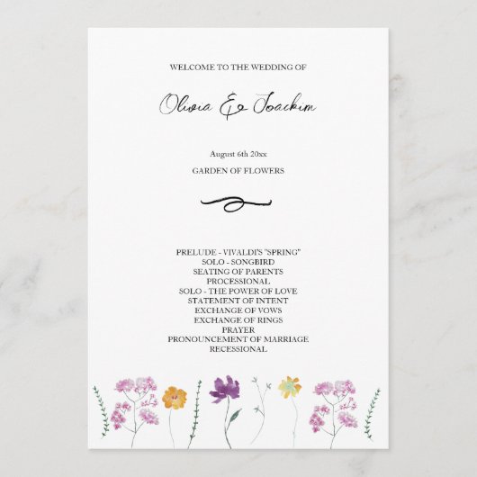 Farbenfrohe Fairy Garden Wasserfarbe Handgemalt Programm (Vorderseite)