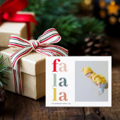 Farbenfrohe Falala und Foto | Happy Holidays Postkarte