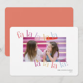 Farbenfrohe Falala Waves Weihnachtskarte Einladung (Vorne/Hinten)