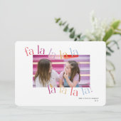 Farbenfrohe Falala Waves Weihnachtskarte Einladung (Stehend Vorderseite)