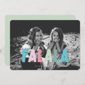 Farbenfrohe FALALA Weihnachtskarte Feiertagskarte (Vorne/Hinten)