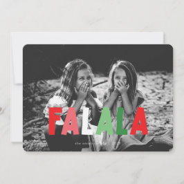 Farbenfrohe FALALA Weihnachtskarte Feiertagskarte