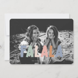 Farbenfrohe FALALA Weihnachtskarte Feiertagskarte