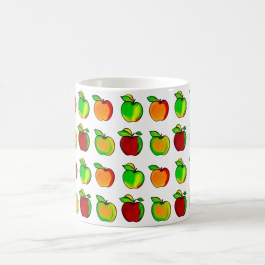 Farbenfrohe Fall Apple Muster Niedliche Geschenke Kaffeetasse (Mittel)