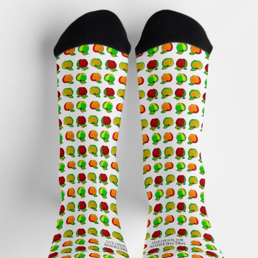 Farbenfrohe Fall Apple Muster Niedliche Geschenke Socken (Oben)