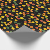 Farbenfrohe Fall Aspen Blätter über schwarzen Jede Geschenkpapier (Ecke)