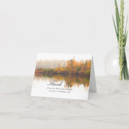 Farbenfrohe Fall Bäume Rustikale Hochzeit Vielen D Dankeskarte