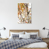 Farbenfrohe Fall Birch Bäume Orangefarbene, gelbe  Leinwanddruck (Insitu (Schlafzimmer))