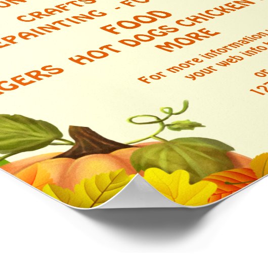 Farbenfrohe FALL FESTIVAL Flyer Werbung Poster (Ecke)