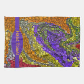 Farbenfrohe Fall Geometrie Abstrakte Kunst Geschirrtuch (Horizontal)