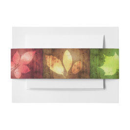 Farbenfrohe Fall Grunge Blätter Einladung Bauchban Einladungsbanderole