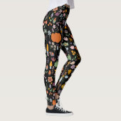 Farbenfrohe Fall- und Symbolmuster Leggings (Rechts)