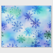 Farbenfrohe Fallende Schneeflockenmuster Geschenkpapier (Flach)
