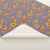 Farbenfrohe Fallpumpen Orange/Lila Sherpadecke (3/4)