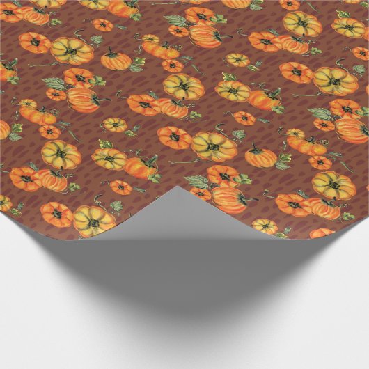 Farbenfrohe Fallpumpen Orange/Rost Geschenkpapier (Ecke)