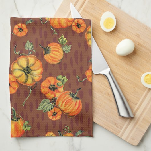 Farbenfrohe Fallpumpen Orange/Rost Geschirrtuch (Viertel Falte)