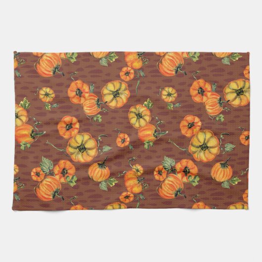 Farbenfrohe Fallpumpen Orange/Rost Geschirrtuch (Horizontal)