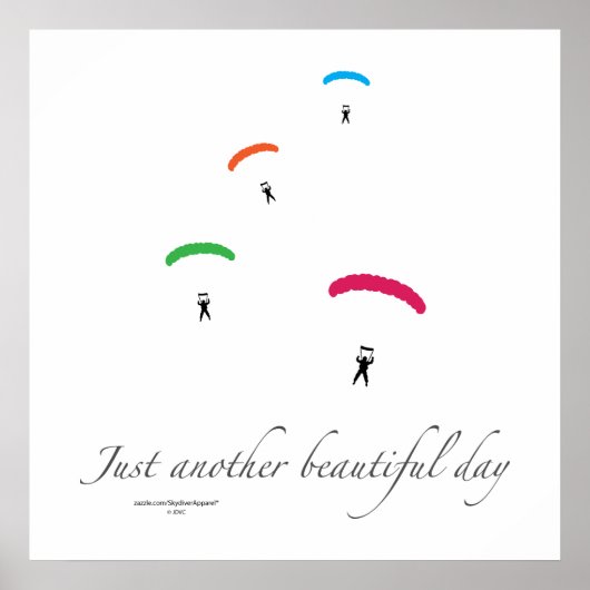 Farbenfrohe Fallschirme Poster (Vorne)