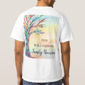 Farbenfrohe Familienbaum-Wiedersehen T-Shirt (Rückseite)