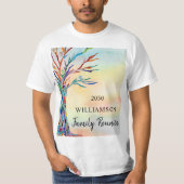 Farbenfrohe Familienbaum-Wiedersehen T-Shirt (Vorderseite)