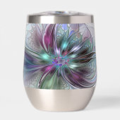 Farbenfrohe Fantasie Abstrakt Modernes Fraktal Blu (Vorderseite)