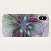 Farbenfrohe Fantasie Abstrakt Modernes Fraktal Blu Case-Mate iPhone Hülle (Rückseite (Horizontal))