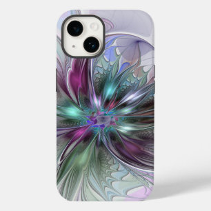 Farbenfrohe Fantasie Abstrakt Modernes Fraktal Blu Case-Mate iPhone 14 Hülle