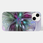 Farbenfrohe Fantasie Abstrakt Modernes Fraktal Blu Case-Mate iPhone Hülle (Rückseite (Horizontal))