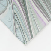 Farbenfrohe Fantasie Abstrakt Modernes Fraktal Blu Fleecedecke (Ecke)