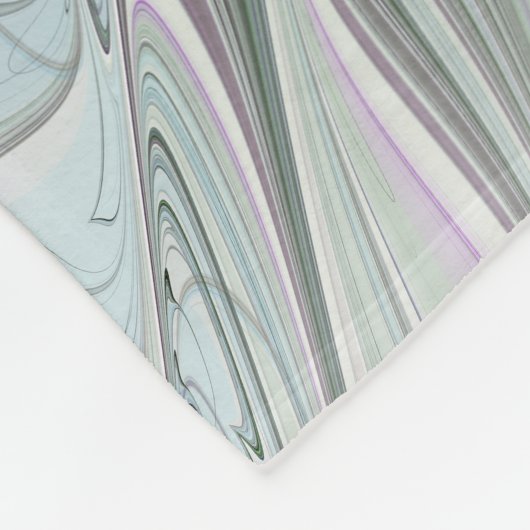 Farbenfrohe Fantasie Abstrakt Modernes Fraktal Blu Fleecedecke (Ecke)