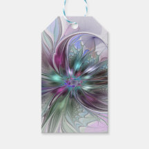 Farbenfrohe Fantasie Abstrakt Modernes Fraktal Blu