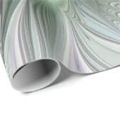 Farbenfrohe Fantasie Abstrakt Modernes Fraktal Blu Geschenkpapier (Rolleneckpunkt)