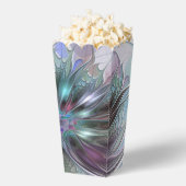 Farbenfrohe Fantasie Abstrakt Modernes Fraktal Blu Geschenkschachtel (Geplatzt)