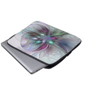 Farbenfrohe Fantasie Abstrakt Modernes Fraktal Blu Laptopschutzhülle (Vorne Knopf)