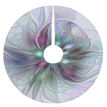 Farbenfrohe Fantasie Abstrakt Modernes Fraktal Blu