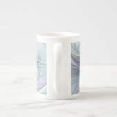 Farbenfrohe Fantasie Abstrakt Modernes Fraktal Blu Porzellantasse (Rückseite)