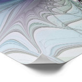 Farbenfrohe Fantasie Abstrakt Modernes Fraktal Blu Poster (Ecke)