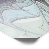 Farbenfrohe Fantasie Abstrakt Modernes Fraktal Blu Poster (Ecke)